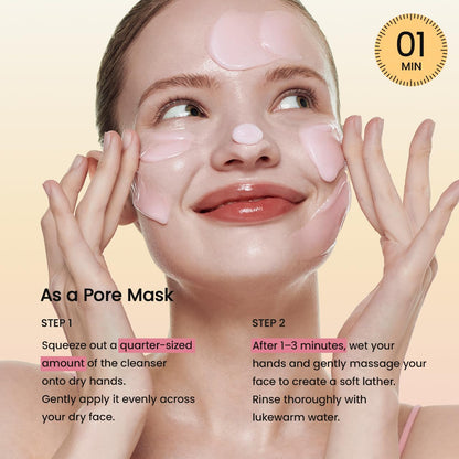 BIODANCE Collagen Mask To Foam Cleanser, Face Wash for Women, 2-in-1 Pore Mask and Hydrating Foaming Facial Cleanser for Sensitive Skin, Oily Skin, 5.07 fl. oz. (150 ml)