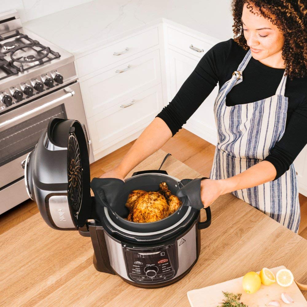 Ninja Stainless Ste Foodi 8qt. 9-in-1 Deluxe XL Pressure Cooker & Air Fryer-Stainless Steel/Black