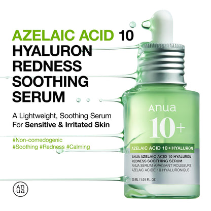 Anua Ultimate Spot Duo, Niacinamide 10 + TXA 4 Serum & Azelaic Acid 10 Hyaluron Redness Soothing Serum, Early & Post Spot Care, Skin Clarifying, Natural Color, Korean Skincare Set
