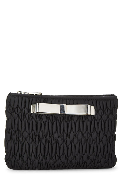 Miu Miu, Pre-Loved Black Nylon Pouch, Black