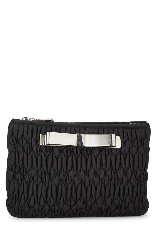 Miu Miu, Pre-Loved Black Nylon Pouch, Black