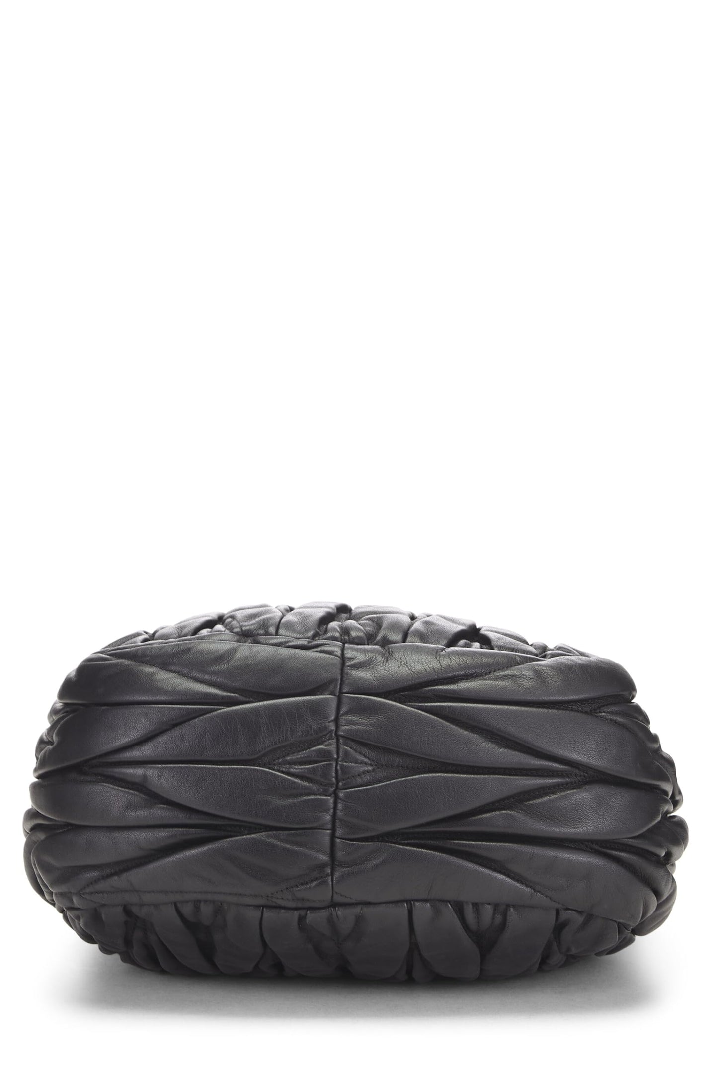 Miu Miu, Pre-Loved Black Nappa Buckle Handbag, Black