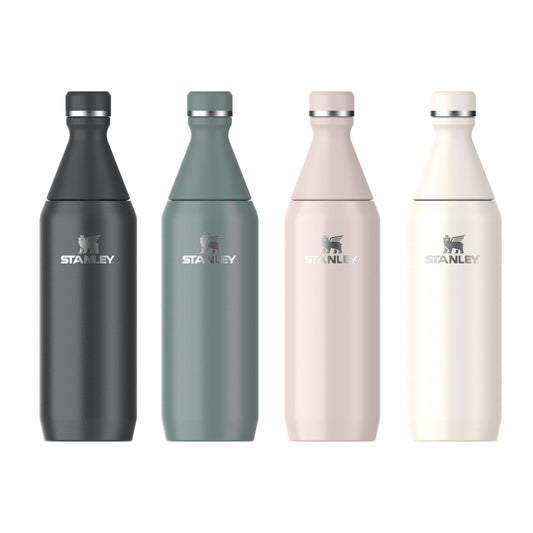STANLEY The All Day Slim Sports Water Bottle 0.6L - Cold For 6 Hours - Iced For 11 Hours - BPA-Free Recycled Stainless Steel - Leakproof - Dishwasher Safe - Shale