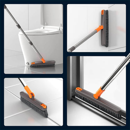 AIR U+ Floor Scrub Brush and Grout Brush with Long Handle