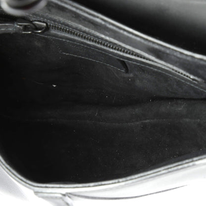 Christian Dior, Pre-Loved Ultra Matte Saddle Handbag Leather Medium, Black