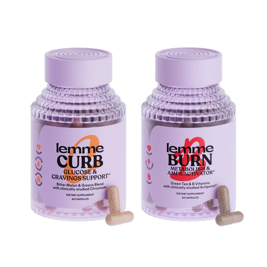 Lemme Curb and Burn - Metabolism, Cravings Support & Weight Management with Clinically Studied Chromium Picolinate, Gynostemma, Cinnamon, Green Tea, Vitamin B6 & B12 - Gluten-Free, 60 Count Ea