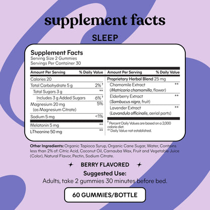 Lemme Sleep & Debloat Bundle - Sleep Gummies, a Drug-Free Nighttime Aid & Debloat Gummies for Digestive & Gut Health, Probiotics & Prebiotics - Gluten Free, Gelatin Free, Non-GMO - 60 Ct. Each