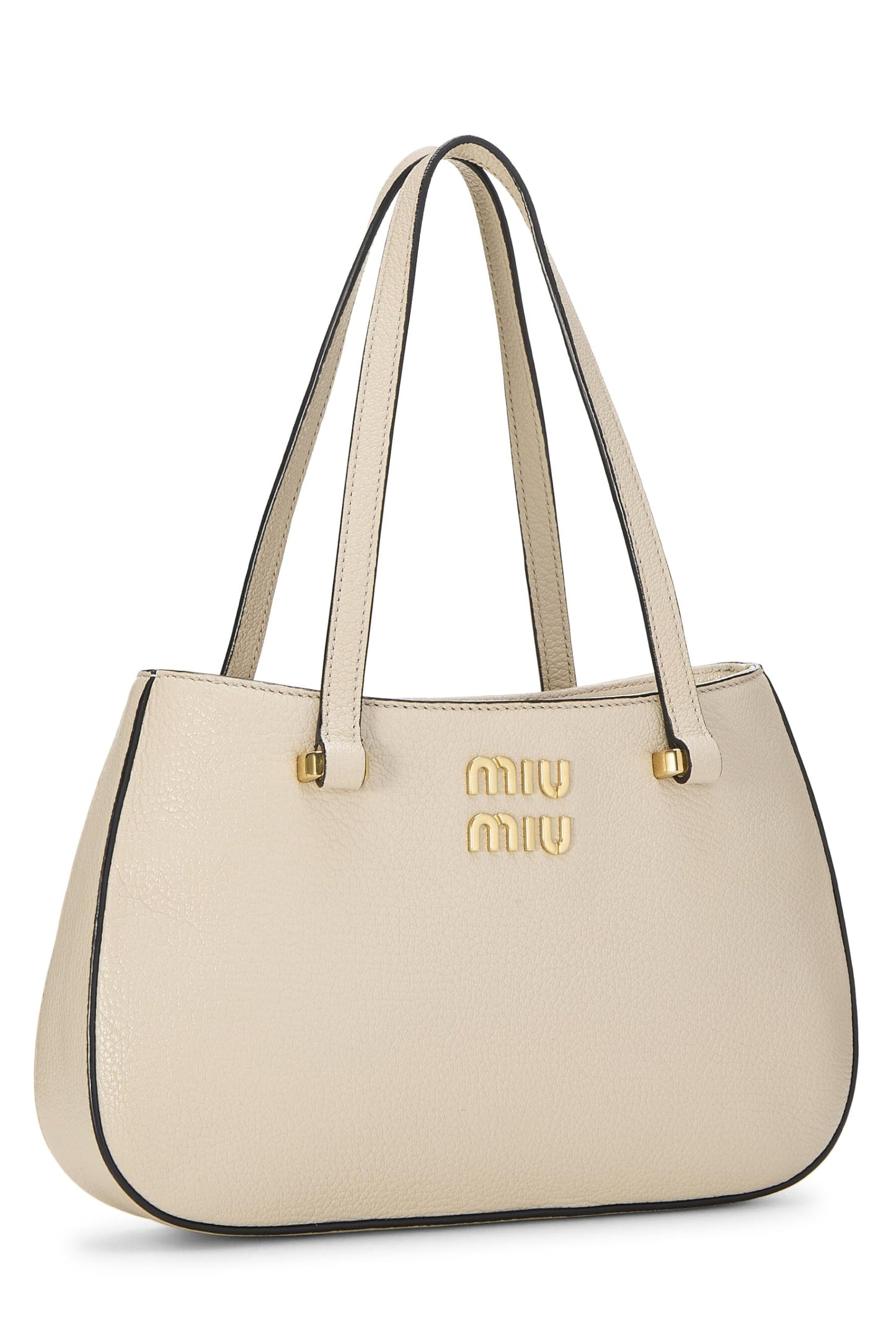 Miu Miu, Pre-Loved White Leather Convertible Handbag Small, White