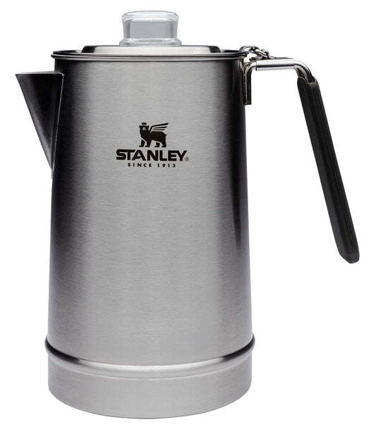 Stanley Hold Tight Percolator Coffee Pot 1.1 qt | Stainless Steel 6 Cup Coffee Maker | Stove Top or Open Fire | Backpacking, Camping, Hiking Cookware | BPA-Free | Stainless Steel