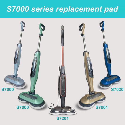 AIR U+ 8 Pack Replacement Steam Mop Pads for Shark S8201 S8001 S7001 S7201 S7000AMZ S7000 S7005 S7020 S7001C Steam Mop, Steam & Scrub All-in-One Scrubbing and Sanitizing, Dirt Grip Scrub Washable Pad