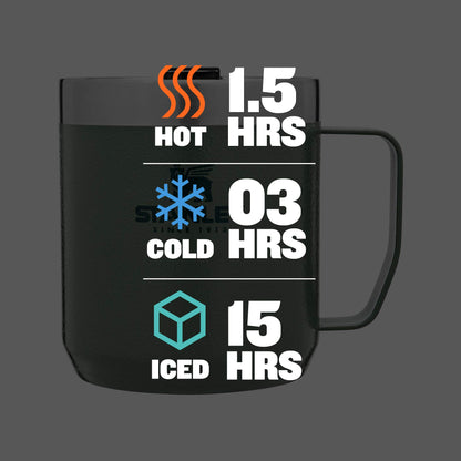 Stanley Stay-Hot Camp Mug 12 oz | Press Fit Drink Through Lid | Cup for Coffee, Tea and Drinks | Insulated Stainless Steel Coffee Mug | BPA-Free | Hammertone Green