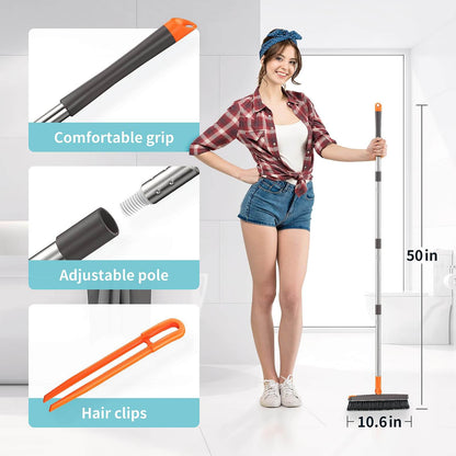 AIR U+ Floor Scrub Brush and Grout Brush with Long Handle