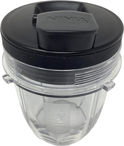 Genuine Ninja 12oz Tritan Cup w/Spout Lid for Auto-iQ BL450 BL456 BL480 BL482 BL490 BL494 BL641 BL680 BL681 BL682 BL687 BL910 BL2012 NN102 Blender