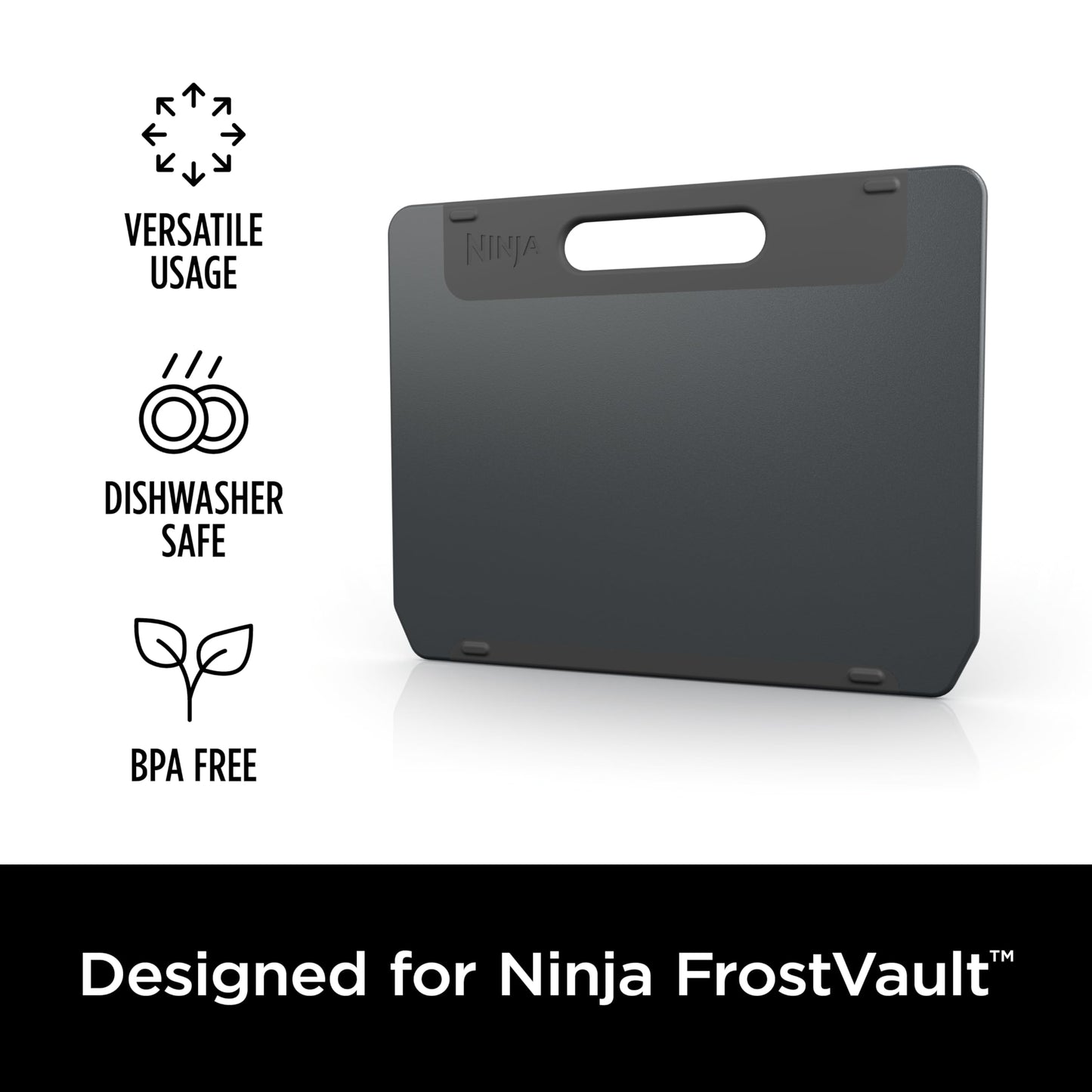 Ninja FrostVault Cooler Divider Insert & Cutting Board, Multipurpose Removable Divider, Easy to Clean, Dishwasher Safe, Designed to Fit Ninja FrostVault, Black, XSKCUTBRDDIVDR