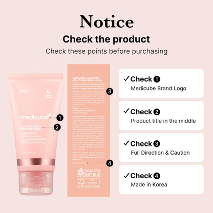 medicube Collagen Wrapping Mask Twin Pack with Jelly Brush- 2 Collagen Wrapping Masks + Jelly Brush