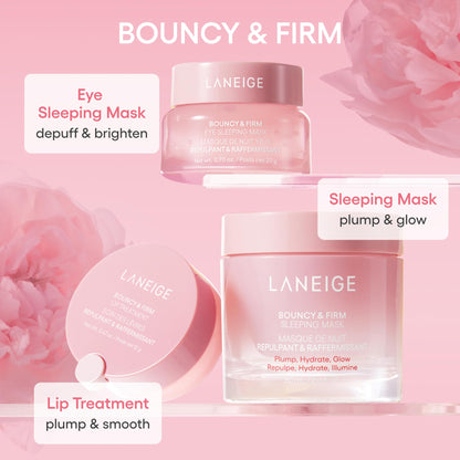 LANEIGE Bouncy & Firm Lip Treatment: Plumping & Firming Lip Care with Peony & Collagen Complex, Ceramide Capsules, & 5D Hyaluronic Acid for Hydration
