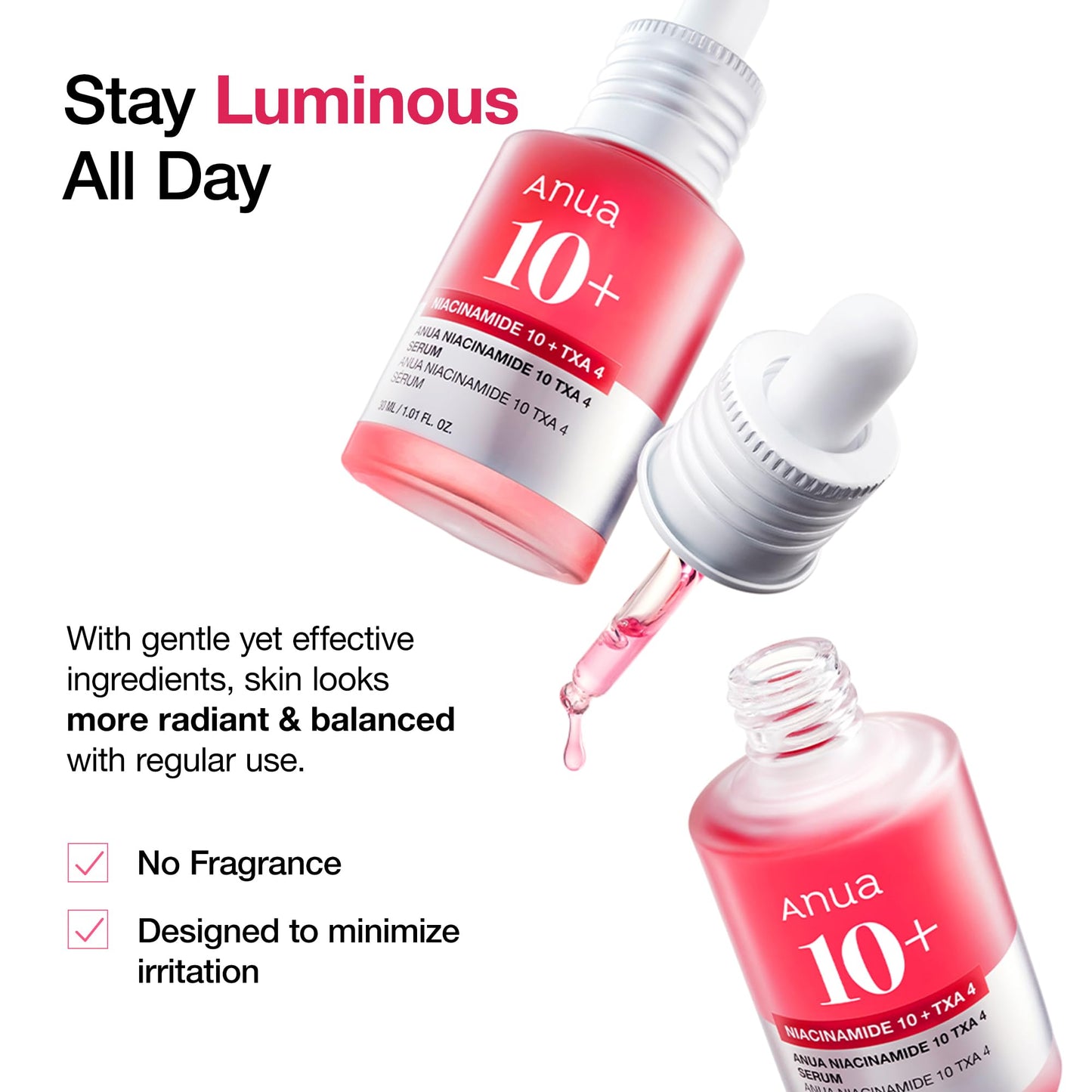 Anua Glass Skin Prep Duo, 10% Niacinamide+4% Tranexamic Acid Serum & Heartleaf 77 Soothing Toner for Glow Skin, Hyaluronic Acid, Vitamin B12, Calming, Hydrating, pH Balance, Korean Skincare Set