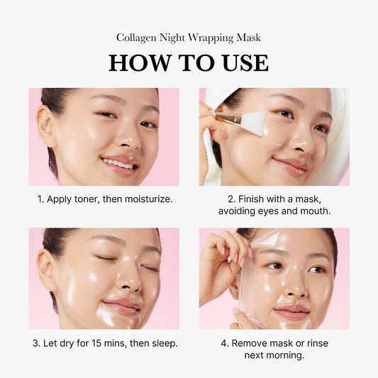 medicube Ultimate Pink Glow Skincare Trio: Mini Booster Pro Pink and Collagen Overnight Wrapping Peel Off Facial Mask Pack and Triple Collagen Serum 1.85 fl.oz (50ml)