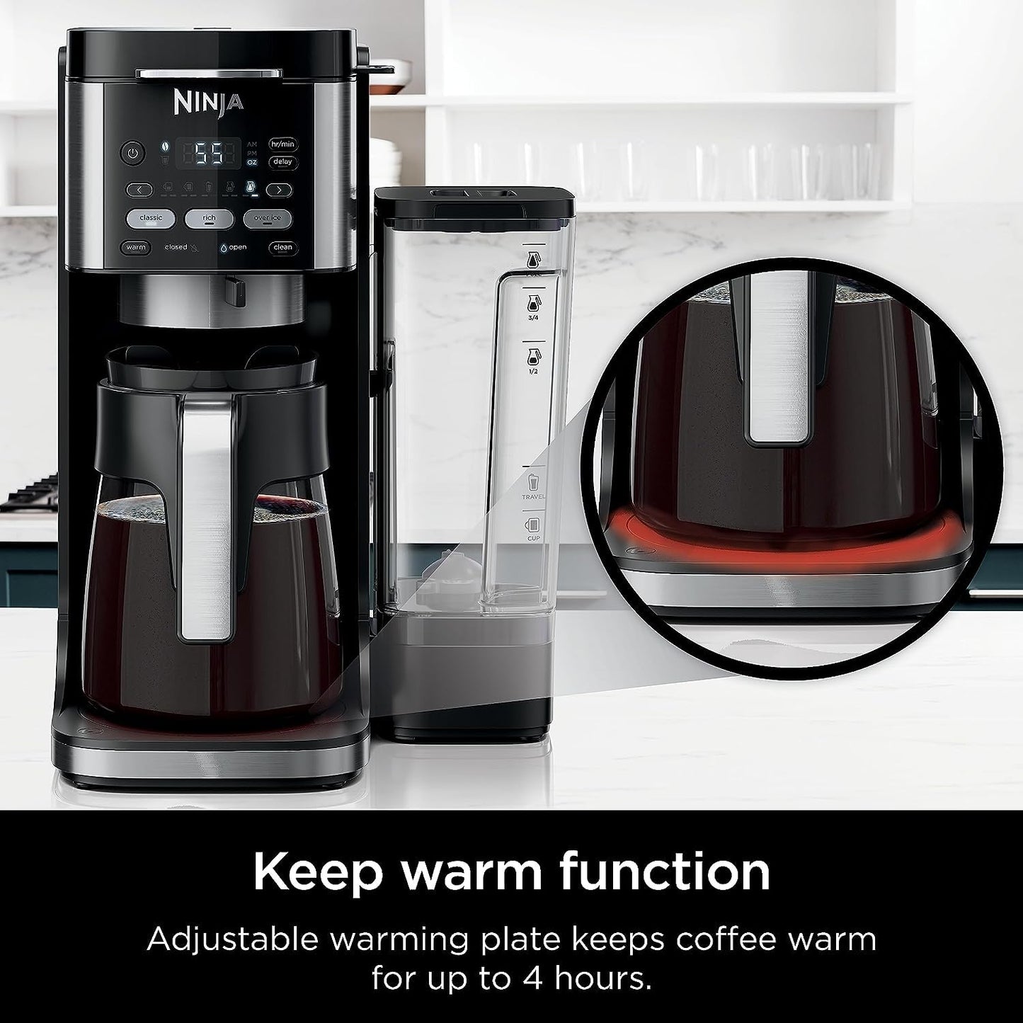 Ninja DualBrew Hot & Iced Coffee Maker, Single-Serve, Compatible with K-Cups & (12-Cup Carafe)