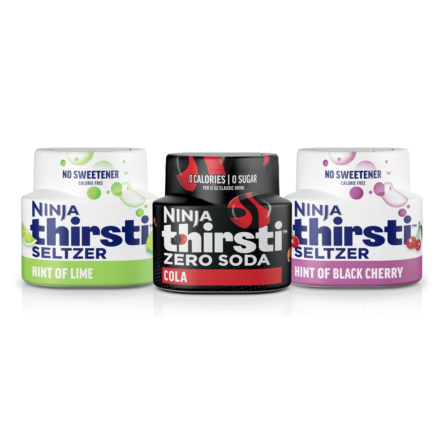 Ninja Thirsti™ Dirty Soda x Mayci Neeley Flavor Variety Pack, ZERO SODA, Classic Soda Flavors, Sparkling or Still, Zero Calories, Zero Sugar, Makes 17, 12oz drinks, 3 Pack, WCFMAYCI