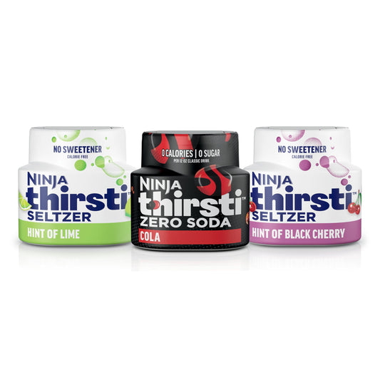 Ninja Thirsti™ Dirty Soda x Mayci Neeley Flavor Variety Pack, ZERO SODA, Classic Soda Flavors, Sparkling or Still, Zero Calories, Zero Sugar, Makes 17, 12oz drinks, 3 Pack, WCFMAYCI