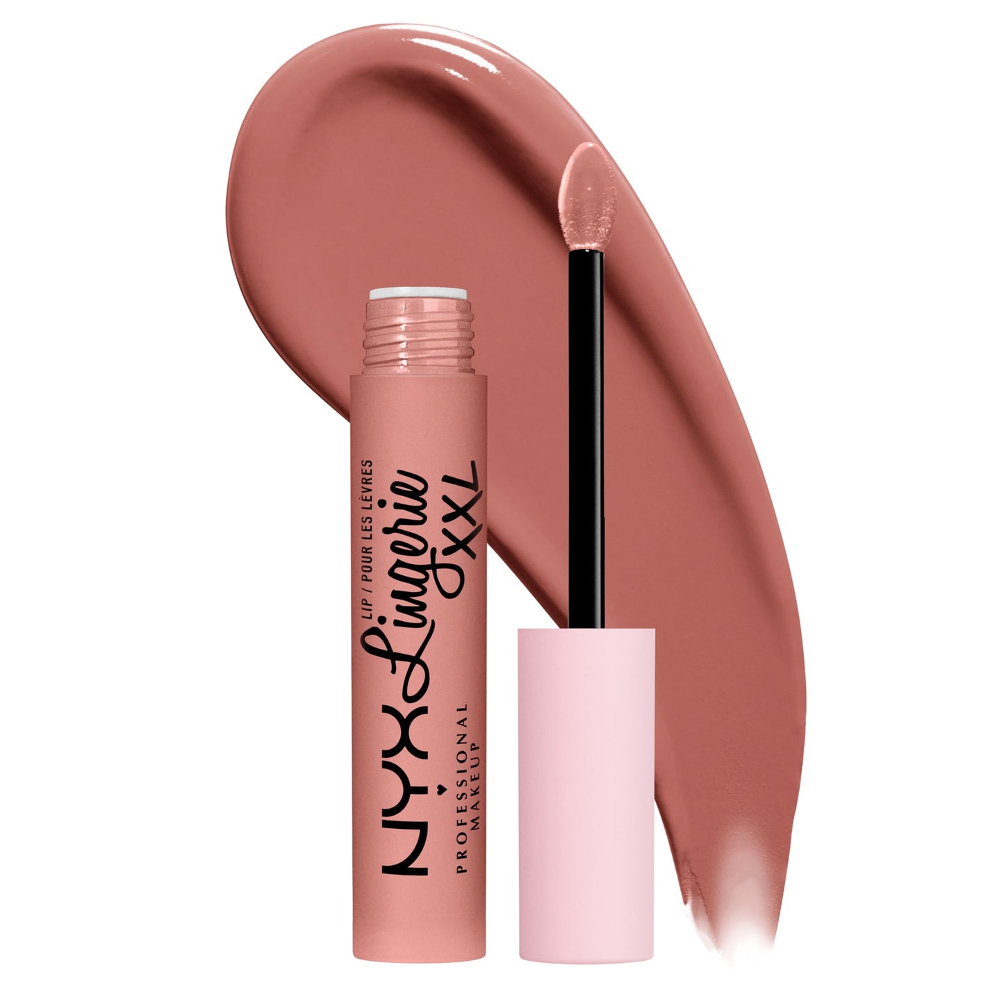 NYX PROFESSIONAL MAKEUP Lip Lingerie XXL Matte Liquid Lipstick Bundle - Strip'd Down (Coral Beige) & Undress'd (Pink Nude)