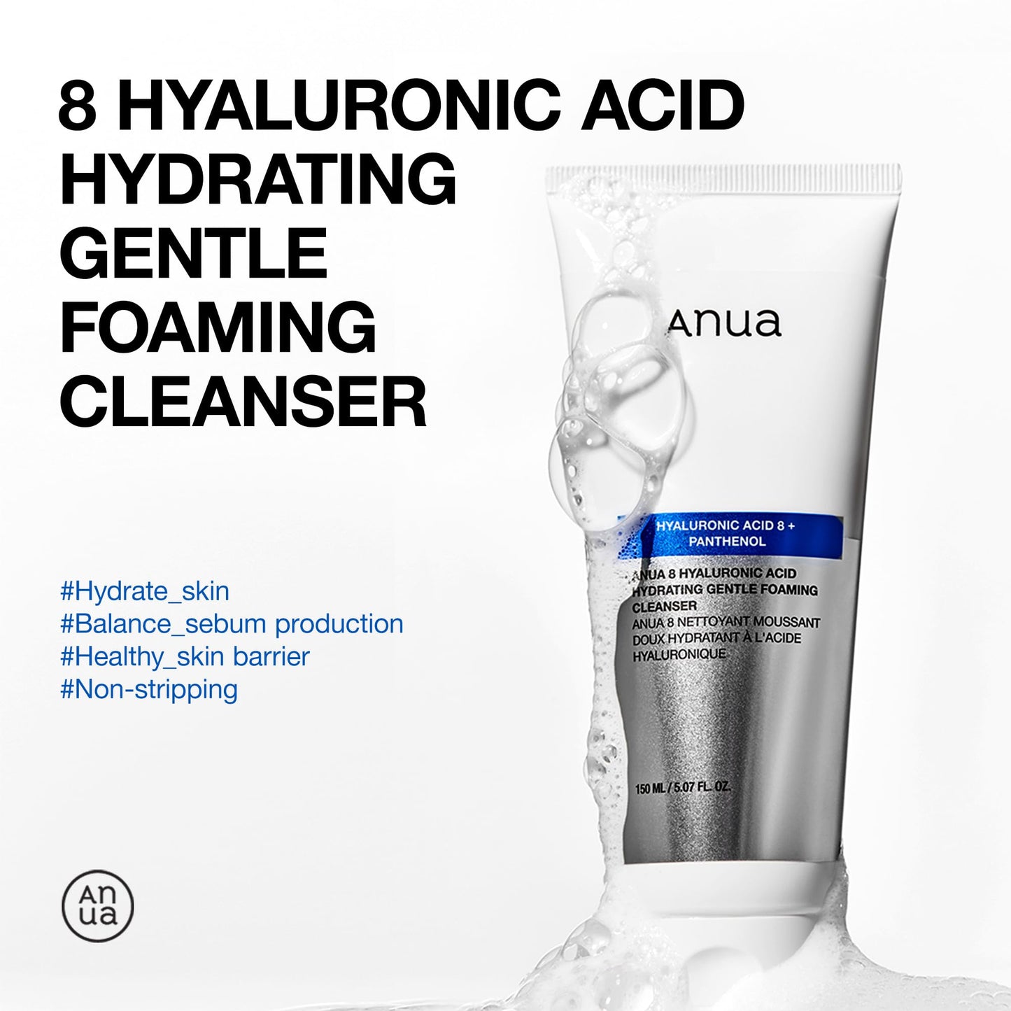 ANUA Gentle Double Cleanser Duo for Facial Cleansing : Heartleaf Pore Control Cleansing Oil Mild & Hydrating Gentle Foaming Cleanser for Double Cleansing, Daily Facial Cleanser, Korean Skincare