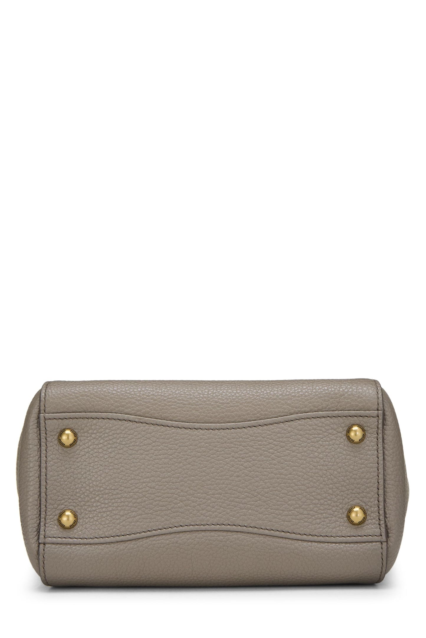 Miu Miu, Pre-Loved Grey Calfskin Convertible Handbag Small, Grey