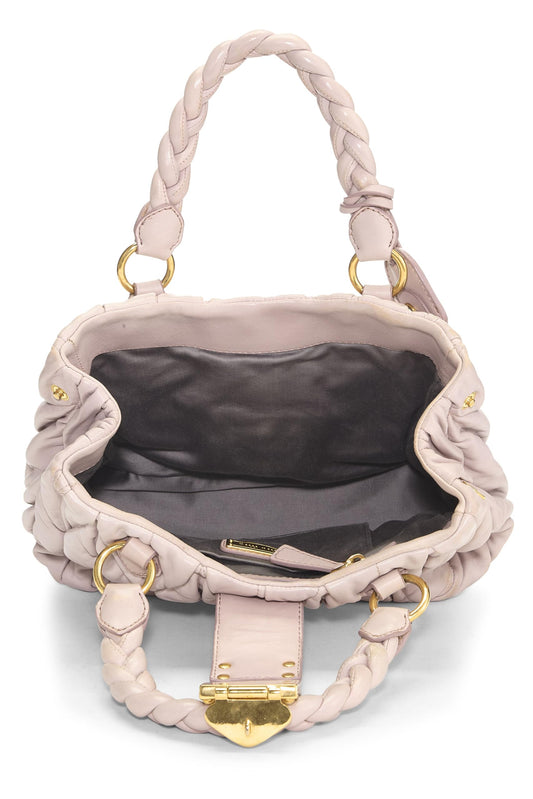 Miu Miu, Pre-Loved Pink Nappa Buckle Handbag, Pink
