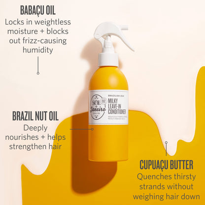 SOL DE JANEIRO Brazilian Bum Bum Cream, Milky Leave-In Conditioner, and Cheirosa 62 Hair & Body Perfume Mist Bundle, Amazon Exclusive