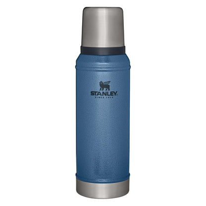 Stanley Classic Legendary Vacuum Bottle 1.0 qt | Wide Mouth with Leakproof Cup Lid | Keep Drinks Hot or Cold | Packable for Travel | Insulated Stainless Steel Thermos | BPA-Free | Hammertone Lake
