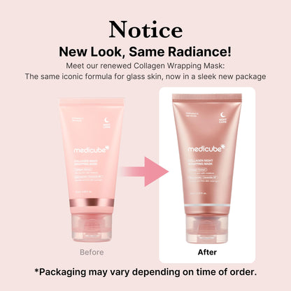 medicube Collagen Night Wrapping Peel Off Facial Mask with Jelly Brush