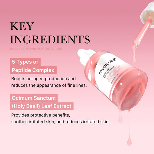 medicube Affordable Pink Routine Duo: Age-R Booster Pro Pink | 6-in-1 Real Glass Glow Beauty Massager and PDRN Peptide Serum