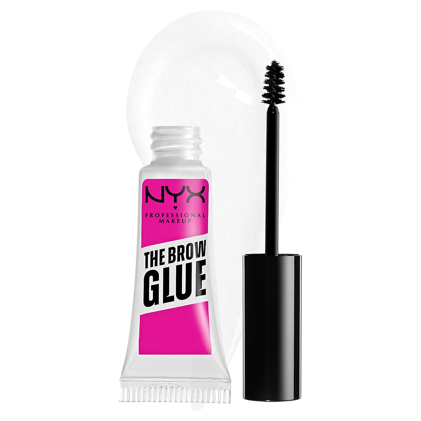 NYX PROFESSIONAL MAKEUP The Brow Glue Instant Brow Styler & Fat Oil Lip Drip, Moisturizing, Shiny and Vegan Tinted Lip Gloss - Missed Call (Sheer Pink)
