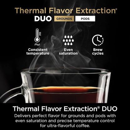Ninja DualBrew Hot & Iced Coffee Maker, Single-Serve, Compatible with K-Cups & (12-Cup Carafe)