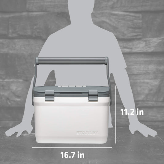 Stanley Adventure Outdoor Cooler 16 qt | Heavy Duty Outdoor Camping Cooler with Easy Carry Top Handle | 36 Hour Cooling Ice Chest for 21 Cans| BPA-Free | Polar