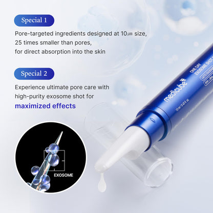 medicube Exosome Shot Master Advanced Pore Care: Zero Exosome Shot 7,500 PPM Spicule Facial Serum and Zero Exosome Shot 25,000 PPM Spicule Facial Serum