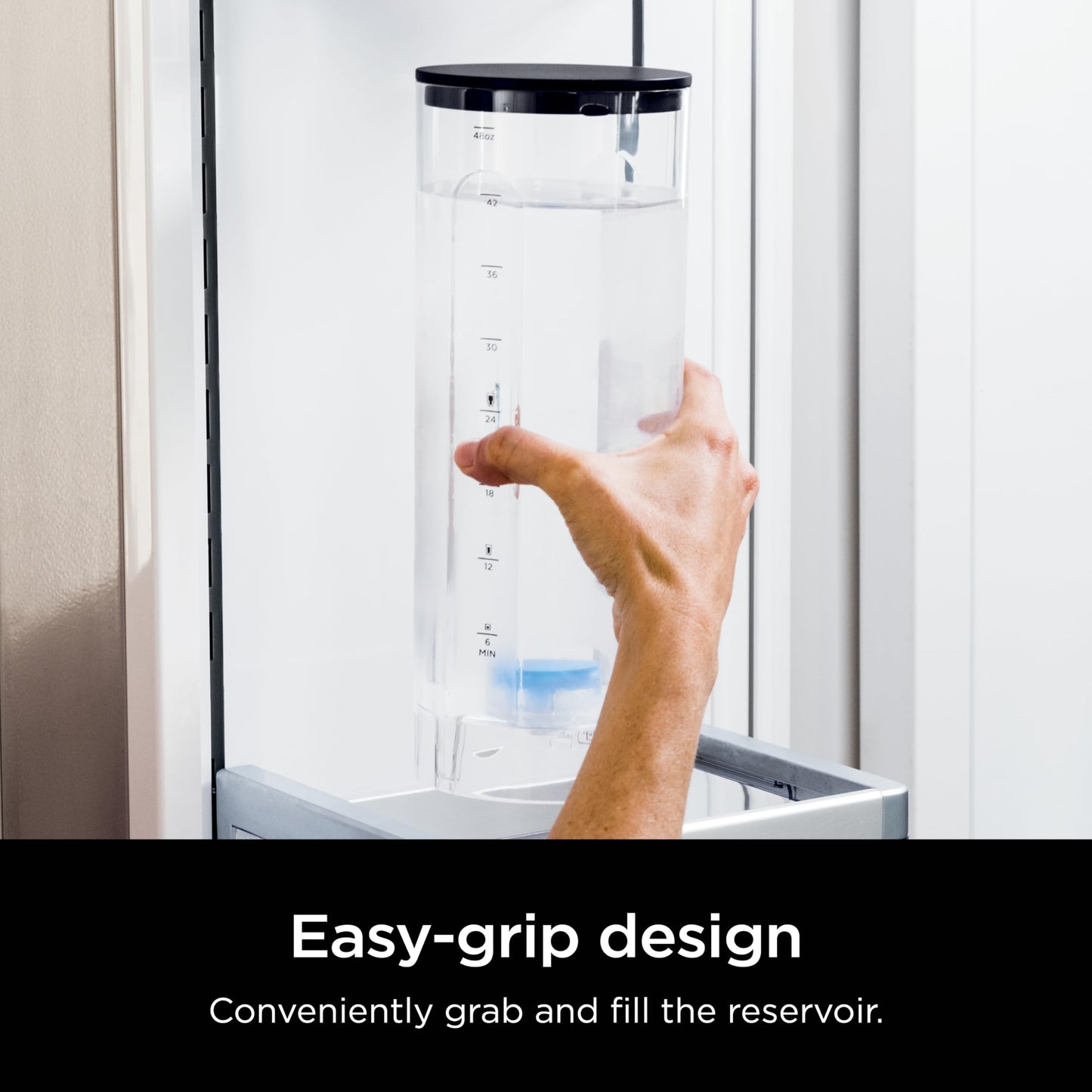 Ninja WCX01WR Thirsti 48oz Removable Water Reservoir, Black. Only Compatible with the Thirsti Drink System WC1001, Clear