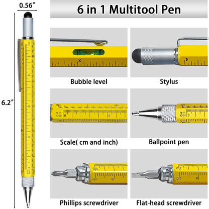 Gifts for Men, Multitool Pen Set 2pcs Multi-Tool Pens, Birthday Gifts for Men Dad Gifts for Dad Husband from Daughter Son Wife, Cool EDC Gadgets for Mens Anniversary Graduation Gifts for Him Boyfriend