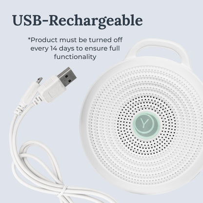 Yogasleep Rohm Portable White Noise Sound Machine, 3 Soothing Natural Sounds with Volume Control, Sleep Therapy For Adults, Kids & Baby, Noise Cancelling for Office Privacy & Meditation, Registry Gift