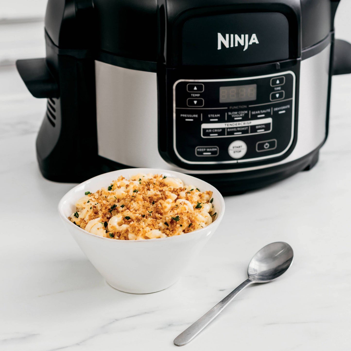 Ninja Foodi Programmable 10-in-1 5-Quart Pressure Cooker and Air Fryer - FD101 Stainless Steel (Renewed)