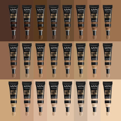 NYX PROFESSIONAL MAKEUP Born To Glow Radiant Concealer, Medium Coverage - Cappuccino