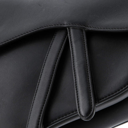 Christian Dior, Pre-Loved Ultra Matte Saddle Handbag Leather Medium, Black