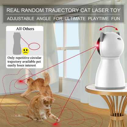 YVE LIFE Laser Cat Toys for Indoor Cats,The 4th Generation Real Random Trajectory Motion Activated Rechargeable Automatic Cat Laser Toy,Interactive Cat Toys for Bored Indoor Adult