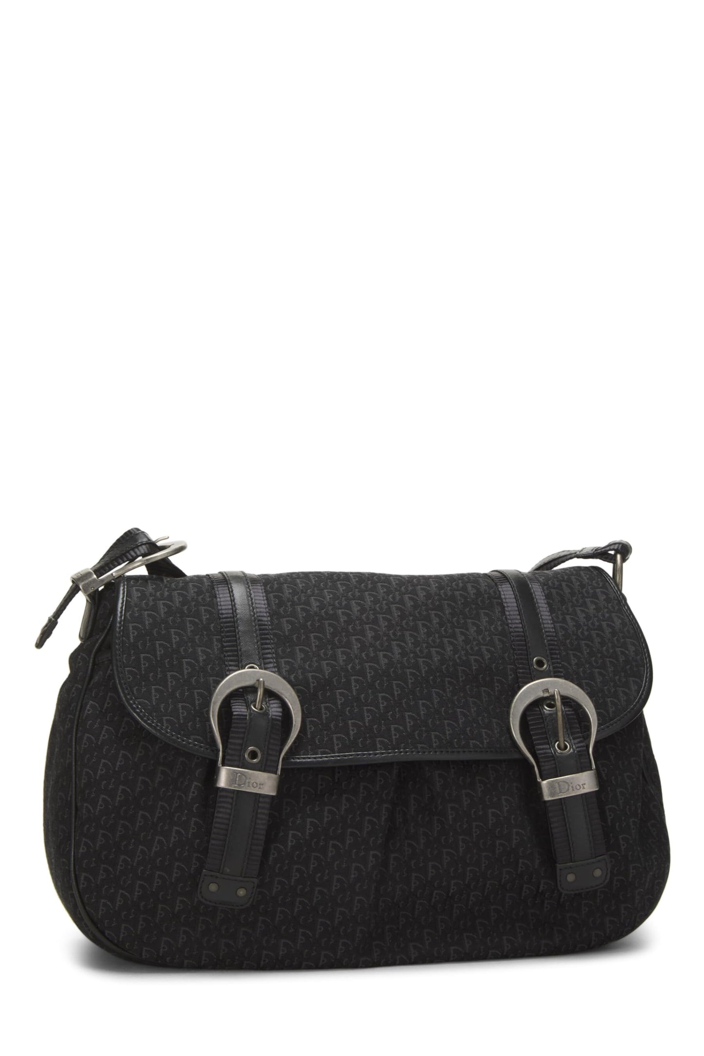 Dior, Pre-Loved Black Trotter Canvas Messenger Bag, Black