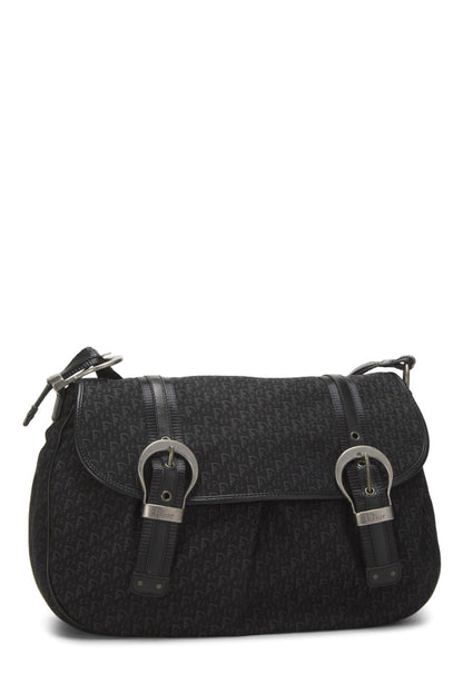 Dior, Pre-Loved Black Trotter Canvas Messenger Bag, Black