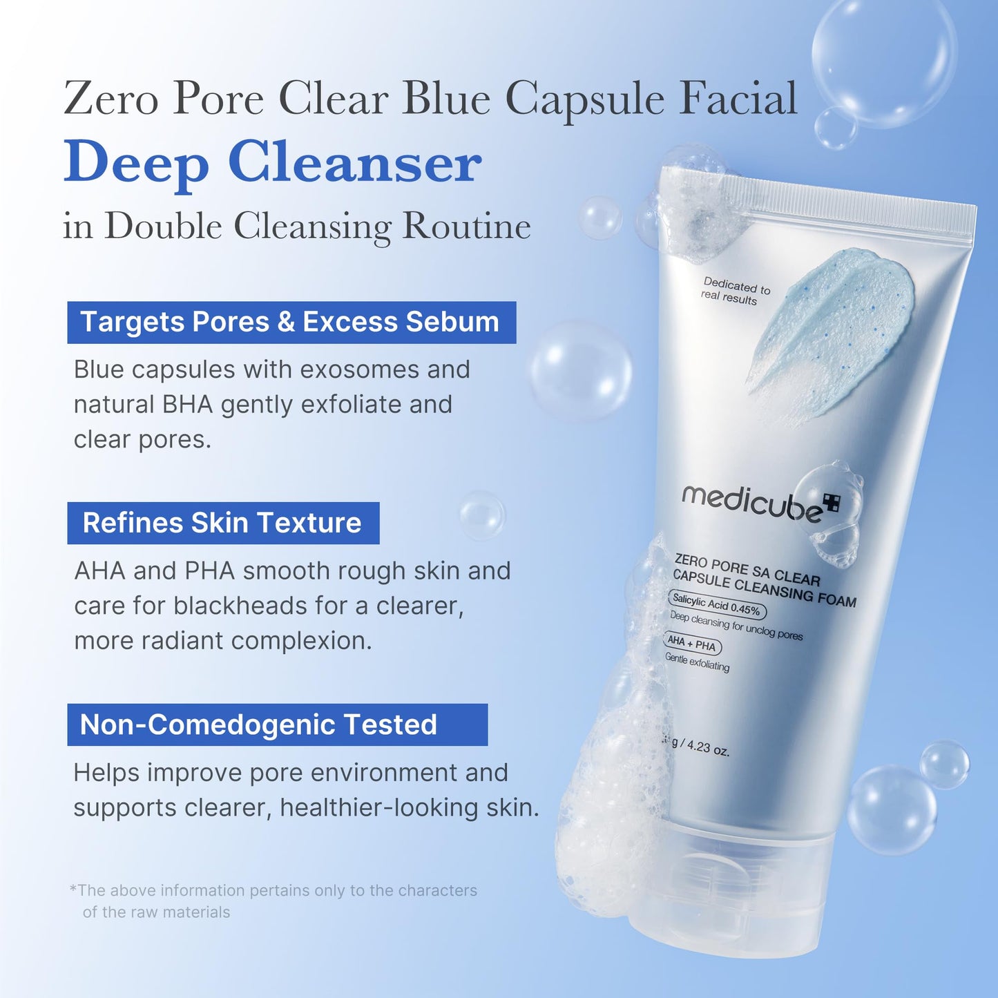 medicube Cleansing Texture Trio: Zero Foam for Sensitive Skin, Blue Capsule Deep Cleanser & PDRN Whip Wash