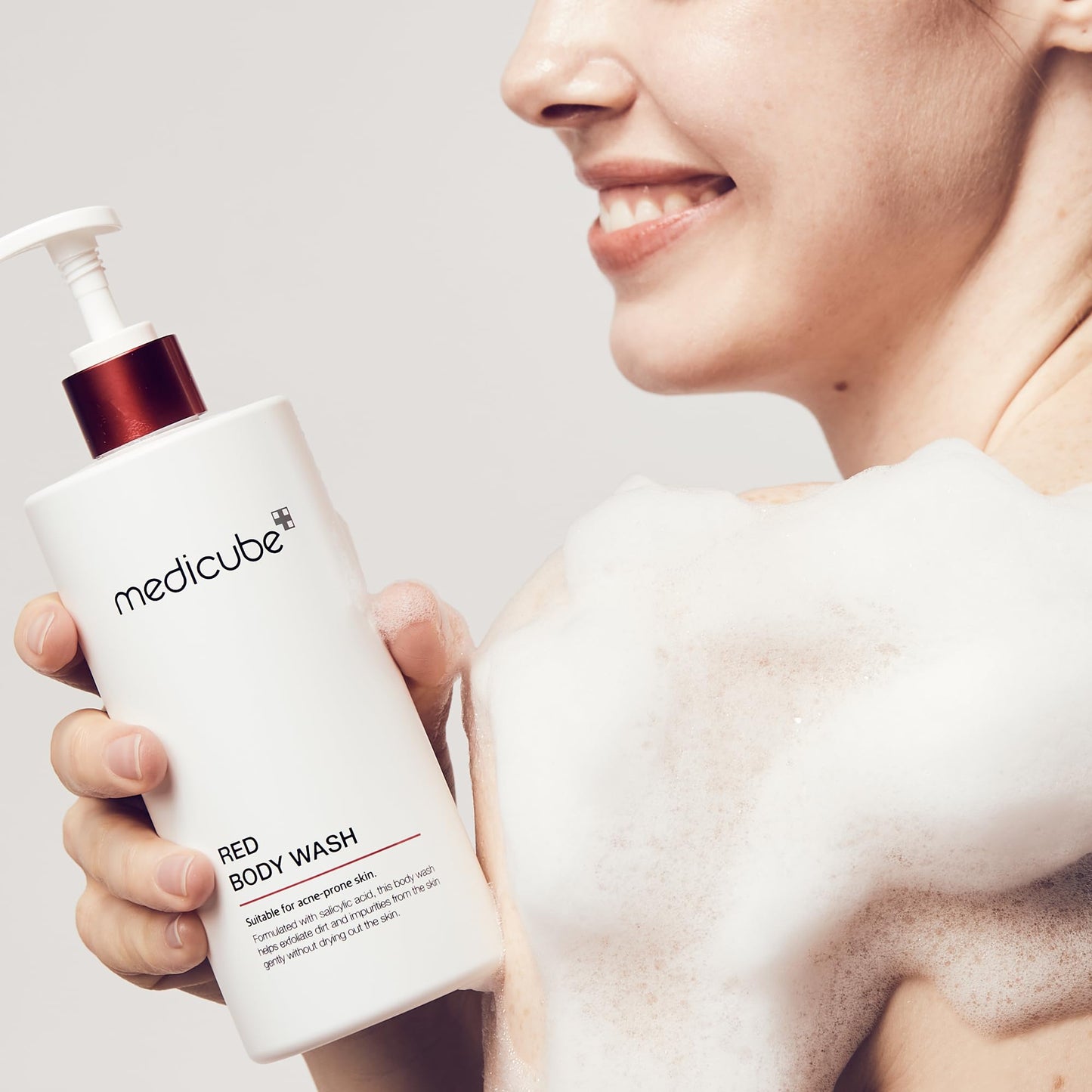 medicube red glow body essentials- Red Body Peeling Shot Body Spray Cleanser + Red Body Wash