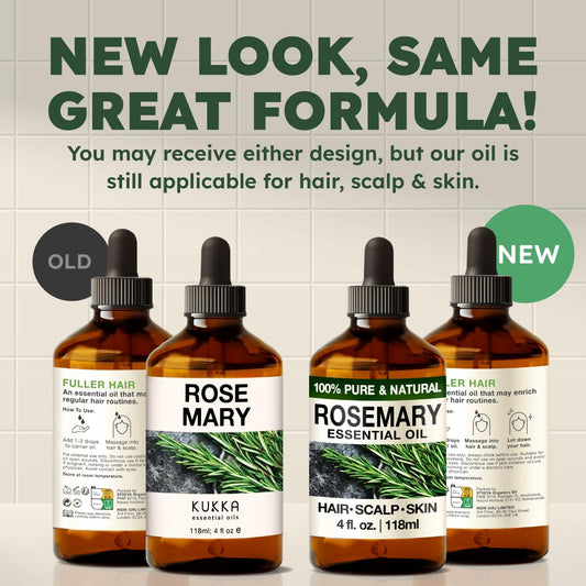 100% Pure & Natural Rosemary Oil for Hair, Skin, Aromatherapy & Soap Making Scent (4 Fl Oz / 118 ml)