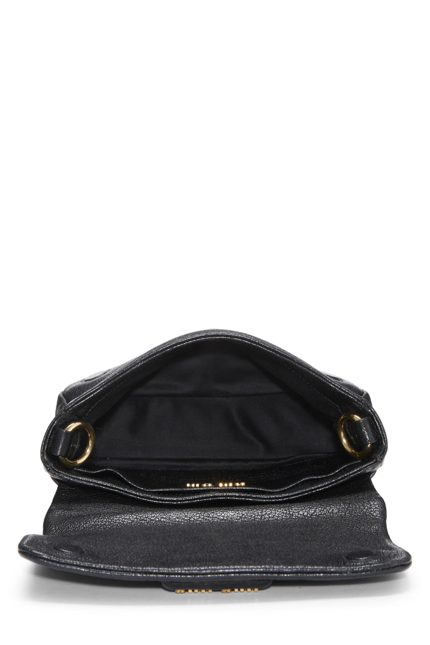Miu Miu, Pre-Loved Black Calfskin Crossbody Bag, Black